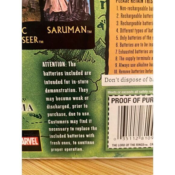 LOTR LORD OF RINGS TOYBIZ TOY BIZ GREEN BOX CAVE TROLL SOUND & ACTION FIGURE NIB - Picture 13 of 16